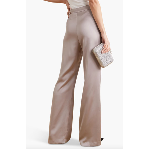 Huishan Zhang Iman Satin Flared Pants - Picture 1 of 13